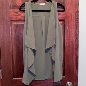 Drape front vest